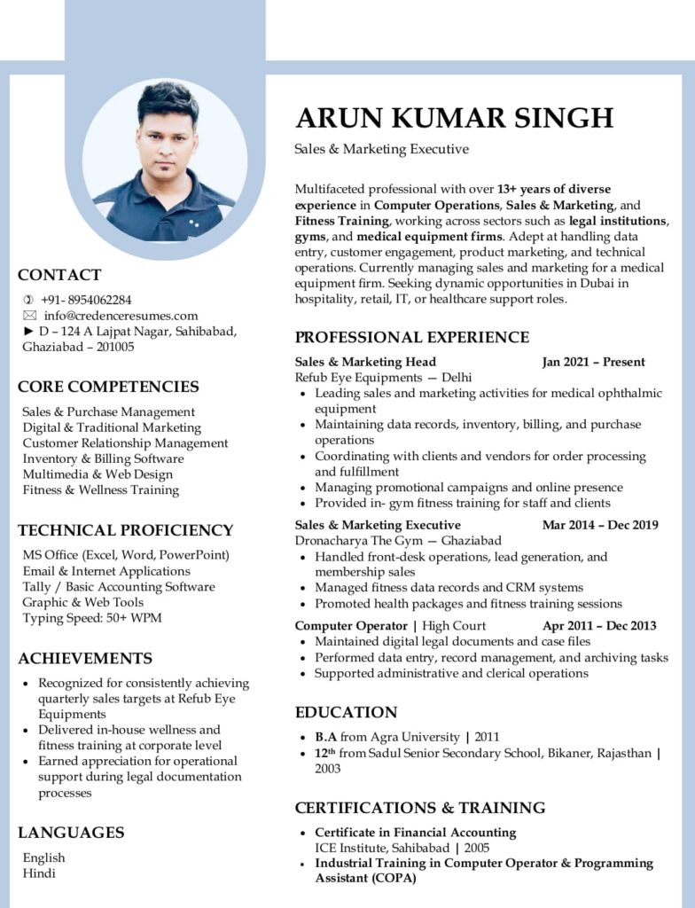 International Resume