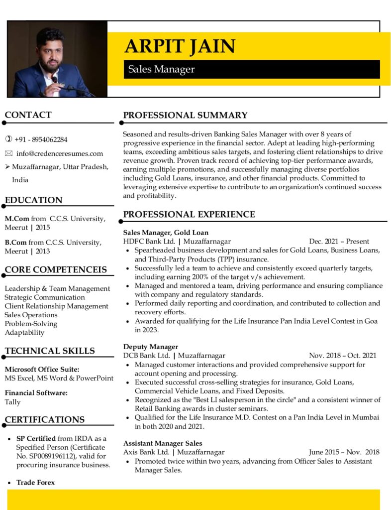International Resume