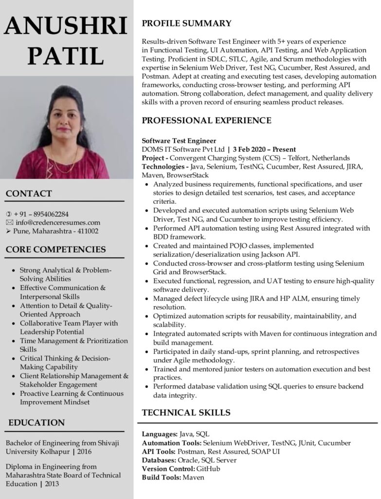 International Resume