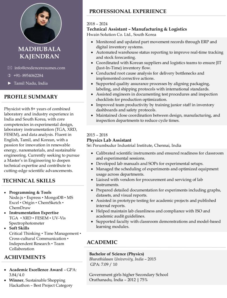 International Resume